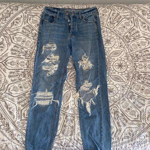 vintage hi-rise medium wash american eagle jeans